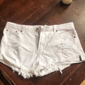 Like new condition white jean cutoffs